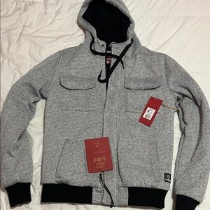 Uniqlo Men's Heather Gray Zip-Up Sweater